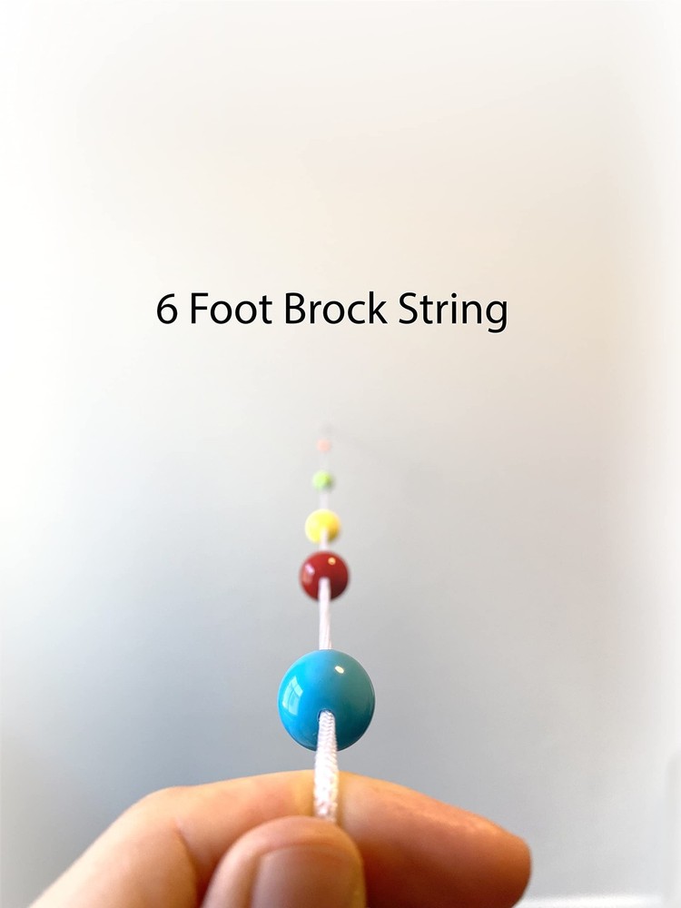 Brock String, Vision Convergence Insufficiency 6 Ft with 5 Beads, White