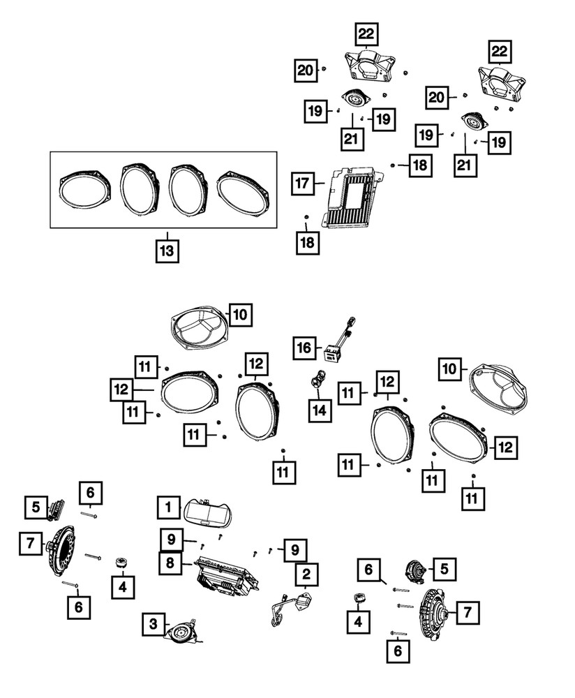 Genuine Mopar Speaker Bracket 68174053AA