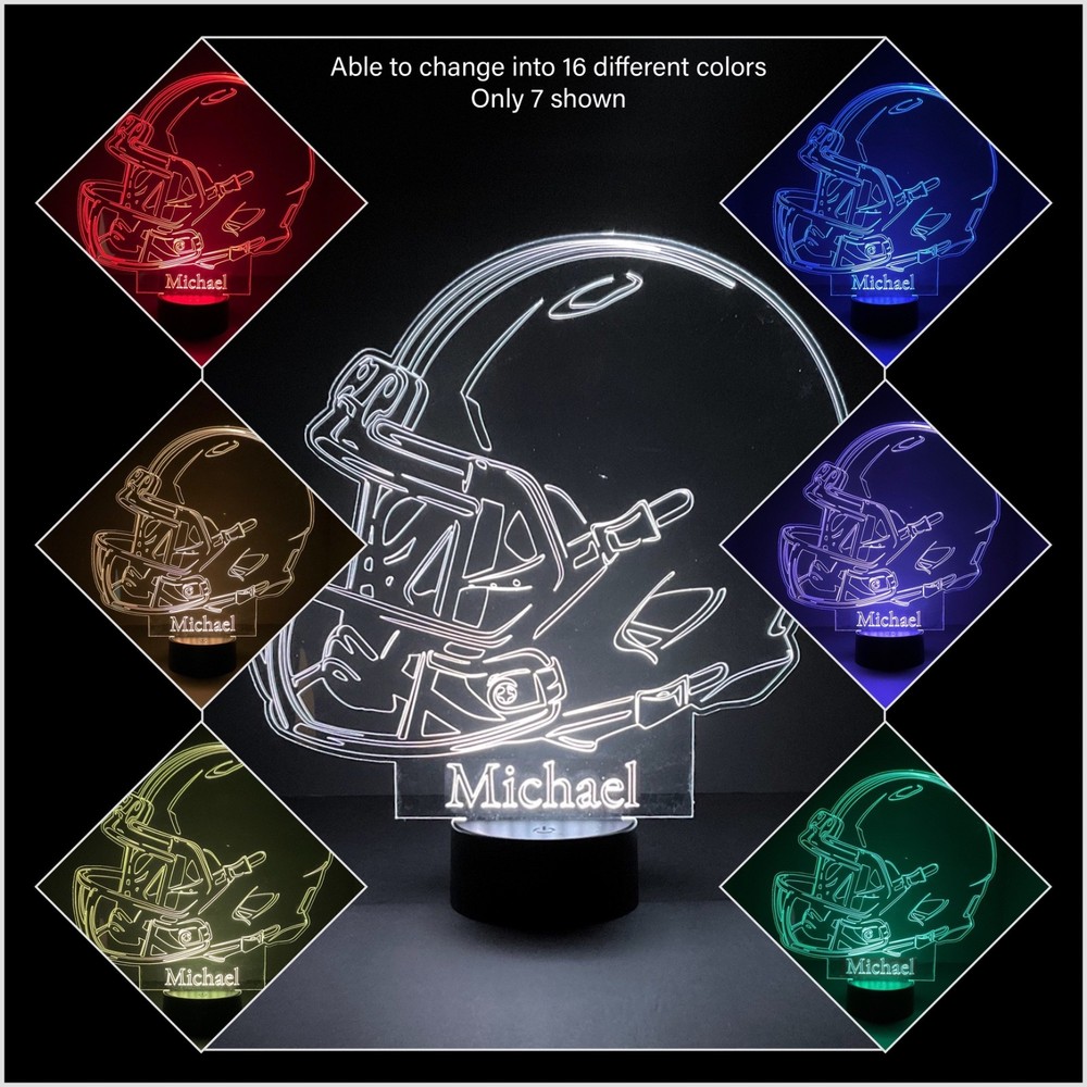 Baylor Bears, Modern style helmet 3D led light w/base personalized