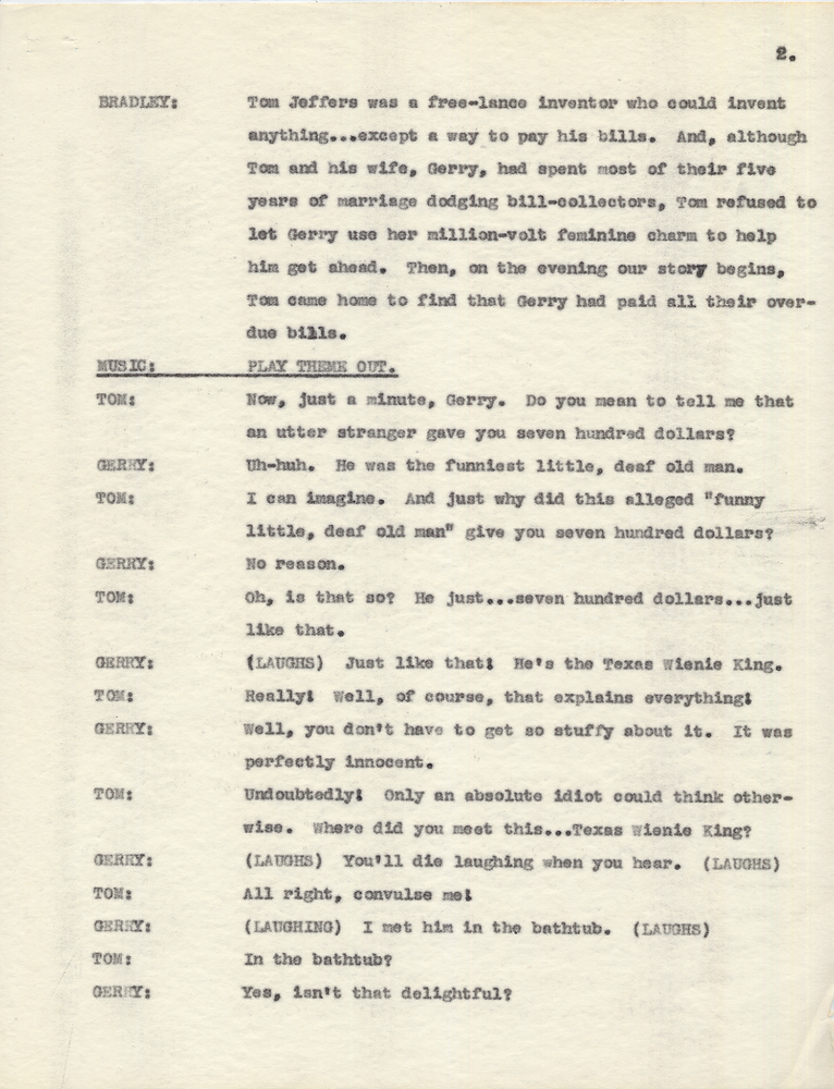 1943 Screen Guild Players Radio Show Script Claudette Colbert Huntly Gordon Auto