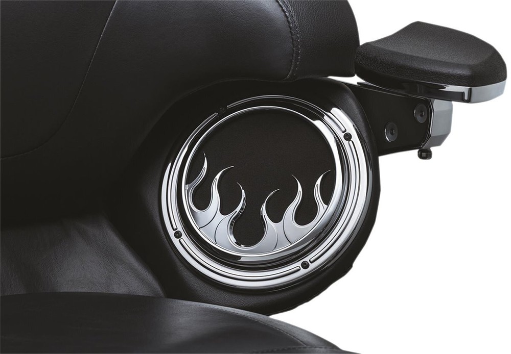 Kuryakyn Chrome Flame Front Speaker Accents (7374)