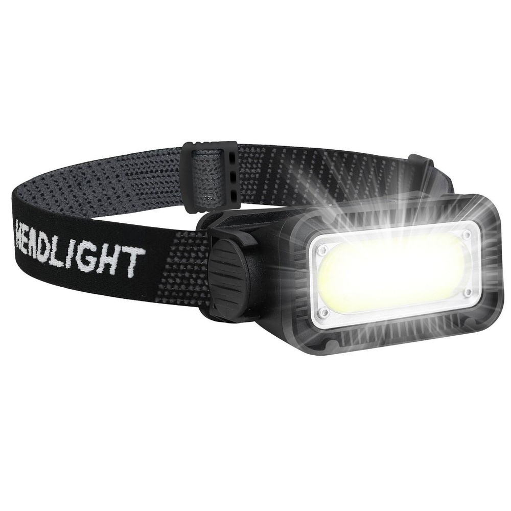 USB Rechargeable LED Headlamp Headlight Light Bar Flashlight W/ Charging Cable