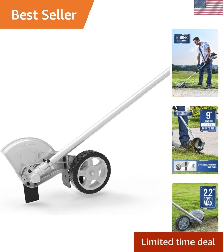 9-Inch Lawn Edger Tool with Adjustable Depth & Durable Steel Construction