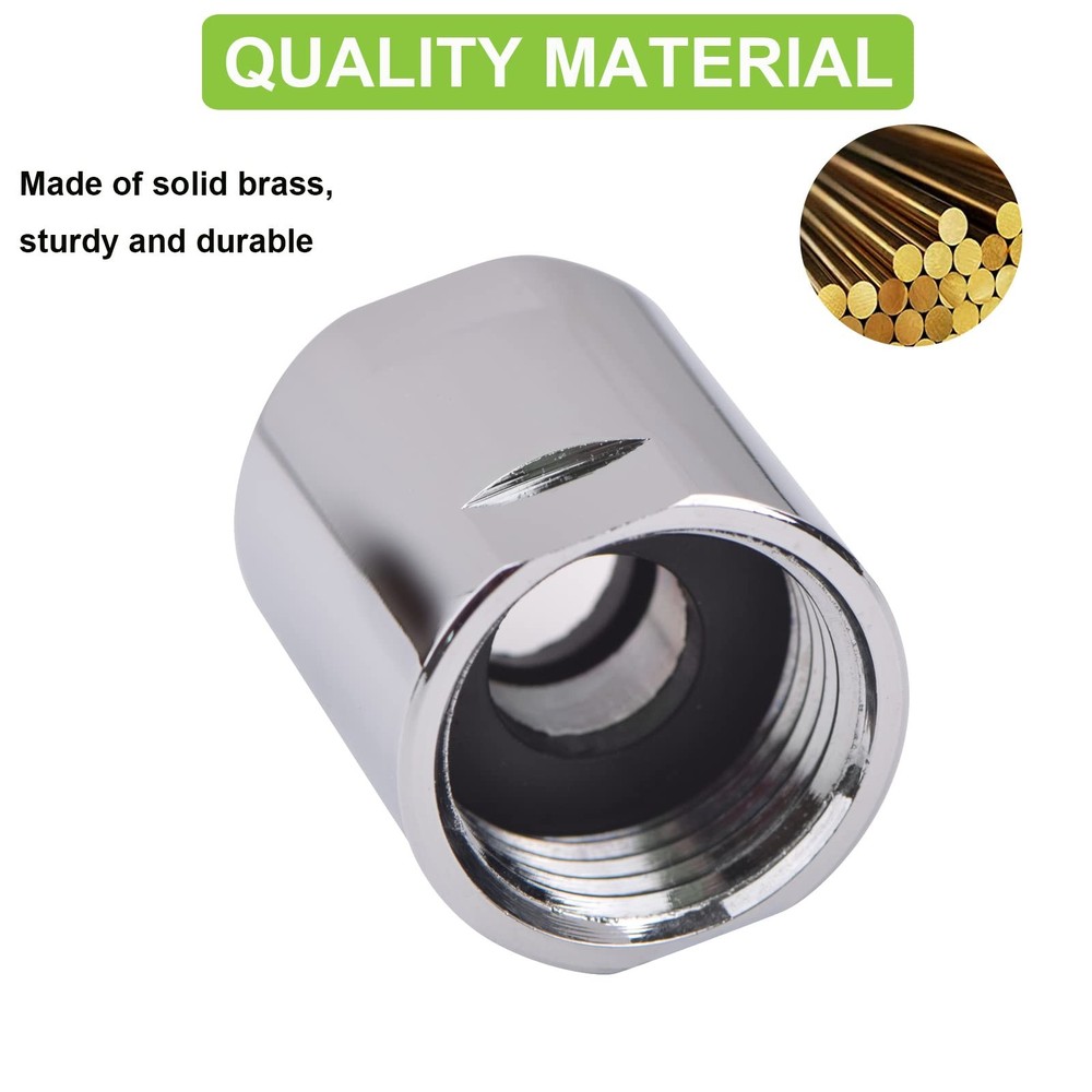 2 Pack Brass Pipe Fitting 1/2"G,Female Threaded Converter 0.75 Inch, 2 PACK
