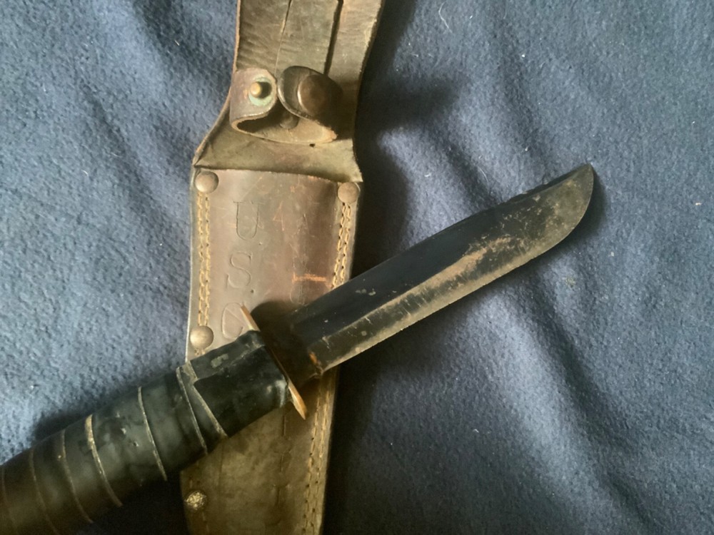 WWII US Western Fighting Knife with Scabbard