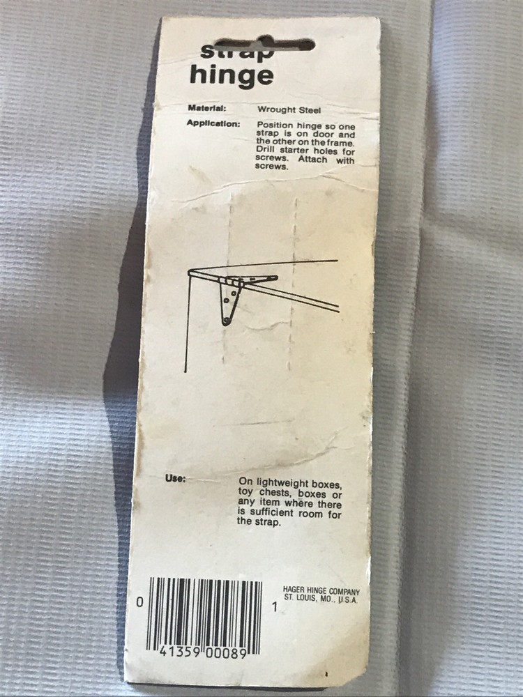 Hager 6" Light Duty Strap Hinge 1900-2C Steel 2 Pack