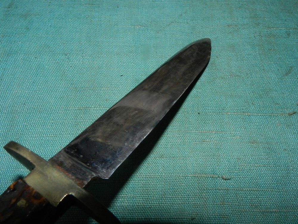 19th century Sheffield stag handle boot knife