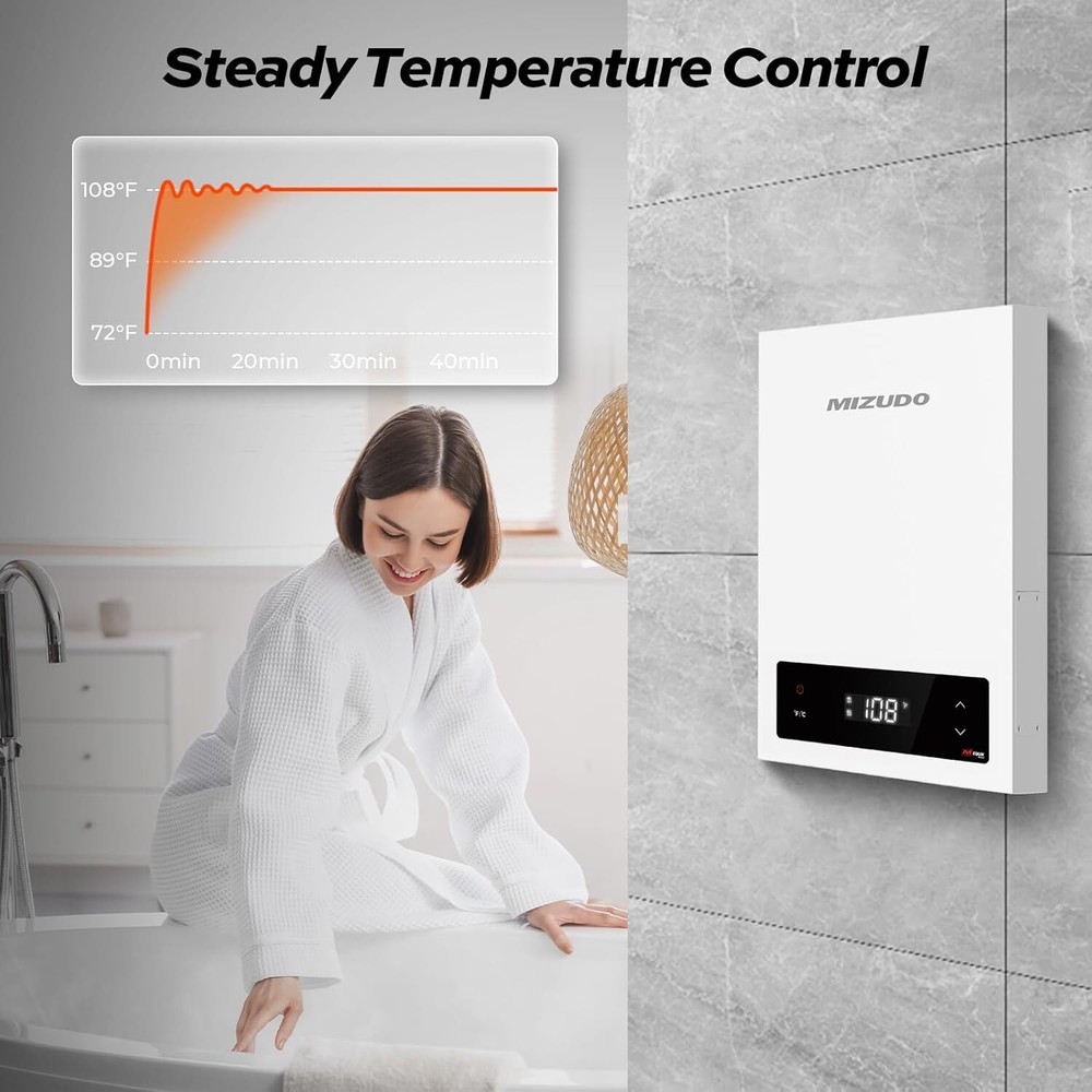 18000W Electric Tankless Water Heater On Demand Instant Water Boiler LED Display