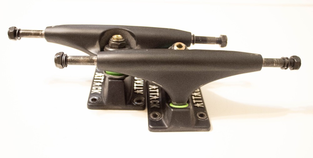 Attack Skateboard Trucks - 8" - Black - New