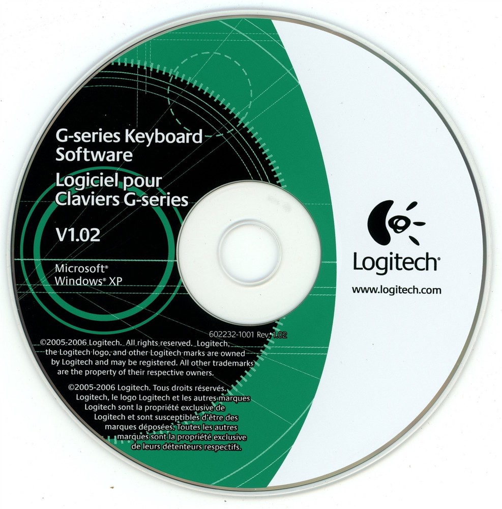 Logitech G-Series Keyboard Software V1.02 - Install Disc - TESTED NO TRACKING
