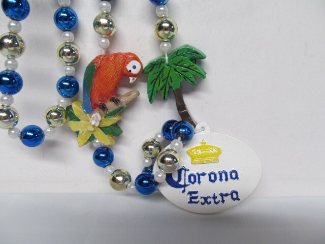 Corona Extra Party Neckless w/ Parrots and Palm Trees