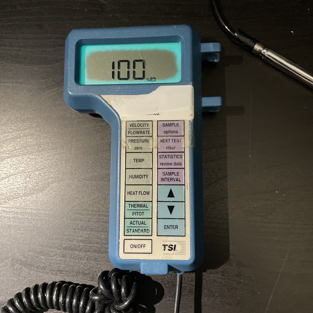 TSI VelociCALC Plus 8386A Multi-Parameter Temperature Velocity Meter Working