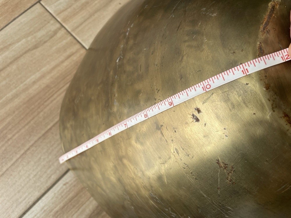 Pottery Barn Brass Large Bowl Planter Wavy Container Home Decor