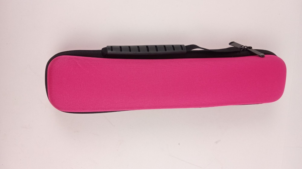 Magenta Zip around electronics cable case 13", soft lined