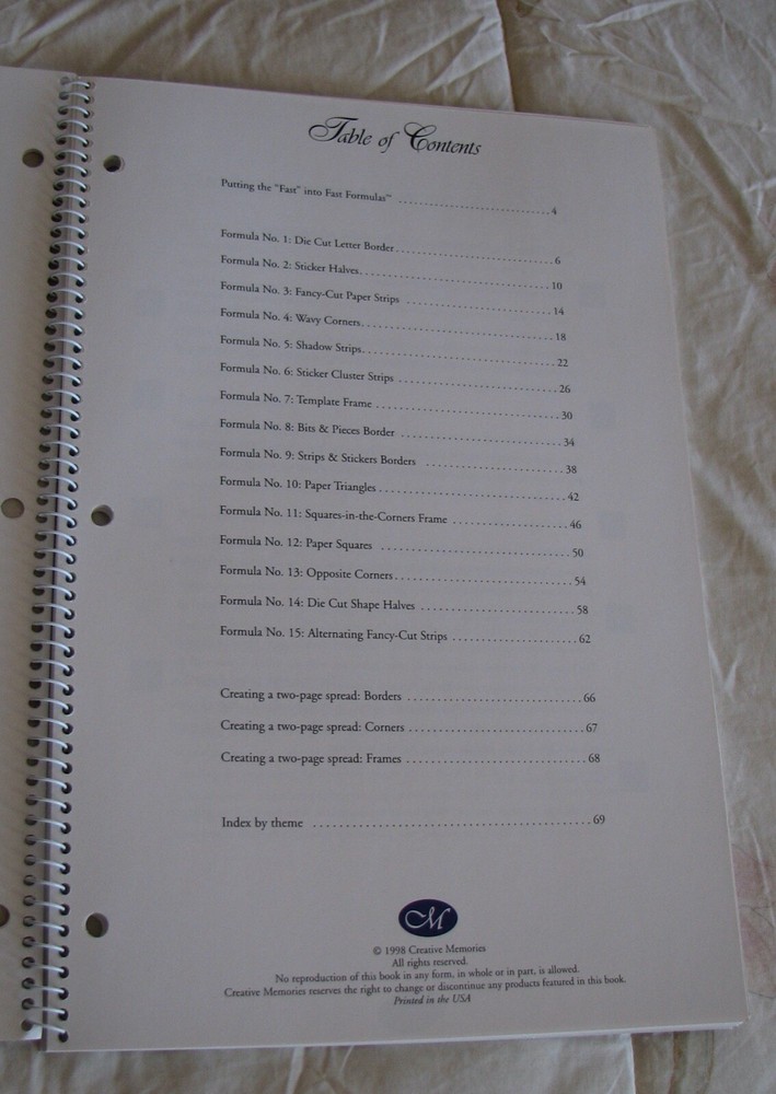 CREATIVE MEMORIES SCRAPBOOKING FORMULA AND LAYOUT BOOKS
