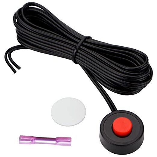 Mini Speaker Horn Momentary Push Button Switch with Quick Connector red button