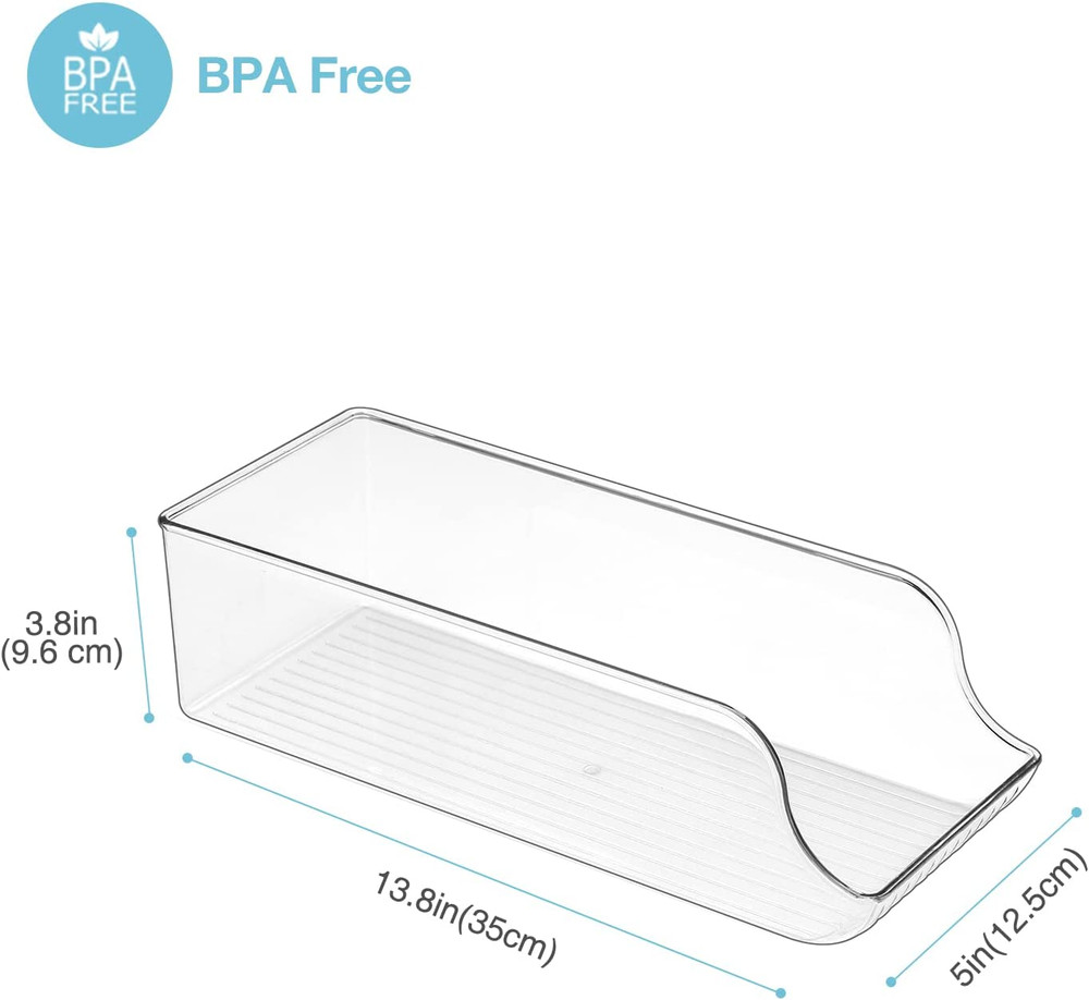 2 Pack Standard Can Drink Dispenser Organizer for Refrigerator Plastic Soda Pop