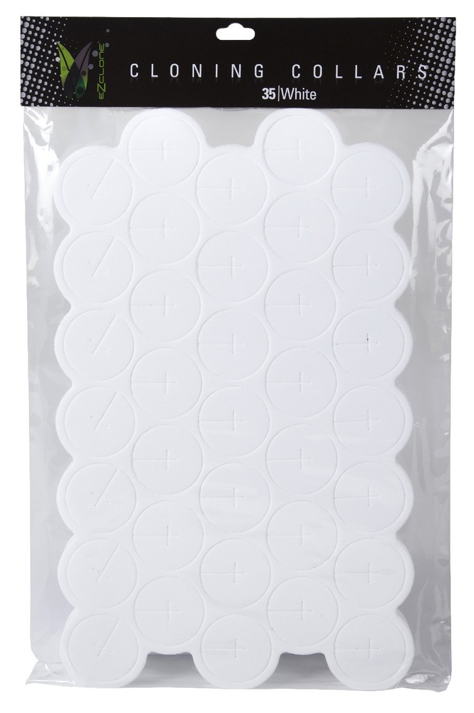EZ-Clone Colored Cloning Collars, White (35/Bag)