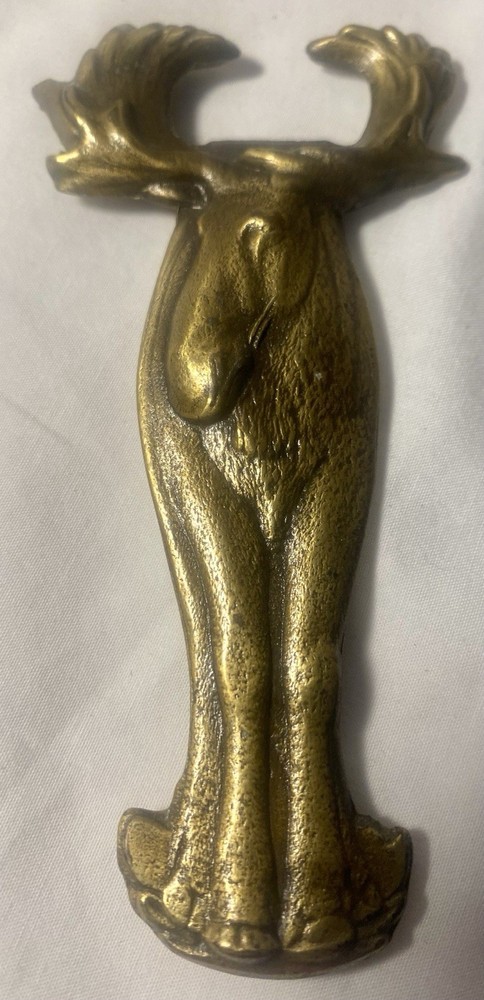 3-D Moose Shaped Hand Held Brass Bottle Opener
