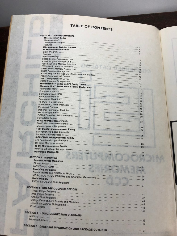 1978 Fairchild Microcomputers Memories CCD Catalog