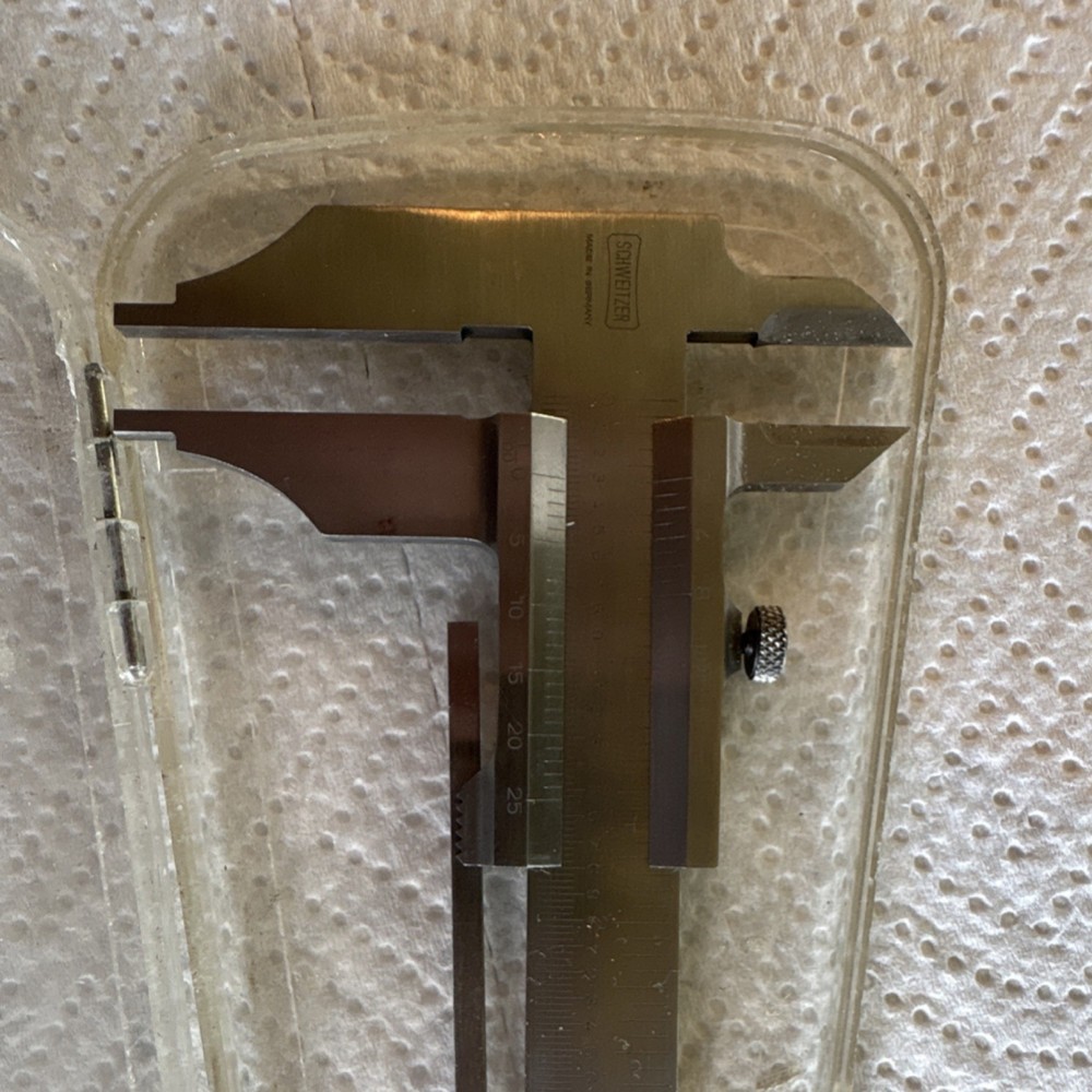 Schweizer Vernier Caliper Precision Measuring Tool with Protective Storage Case