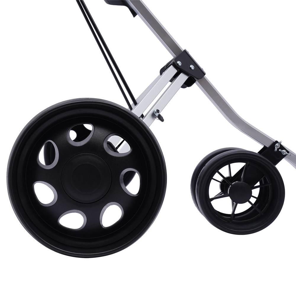 3 Wheel Golf Push Cart Lightweight Push Pull Golf Cart Trolley Sturdy Foldable