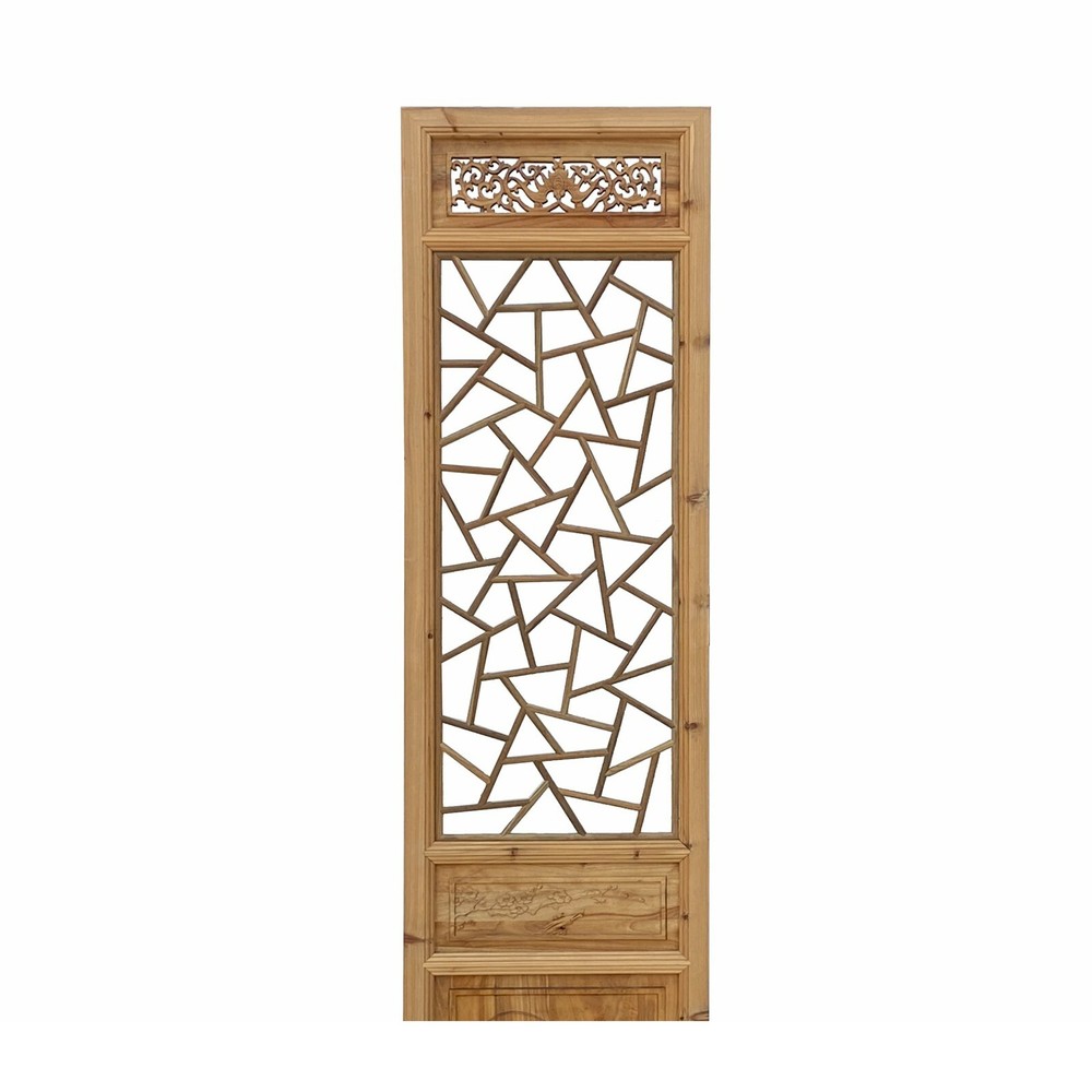 Chinese Lattice Pattern Theme 4 Wood Panel Floor Screen Set cs7037