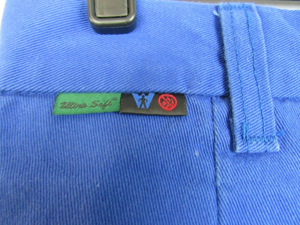 Workrite Mens Bright Blue Flame Resistance Work Pants Size 34 W63