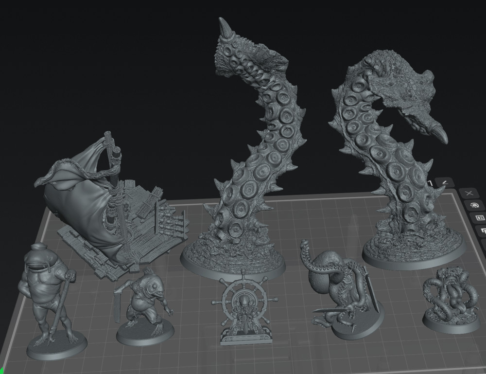 3D Printed Tale From The Deep Game Complete Set