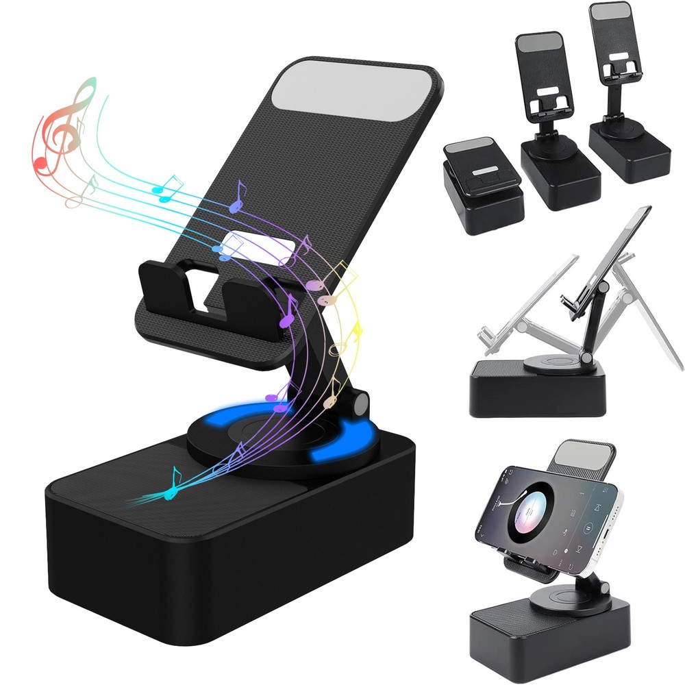 Bluetooth Speaker, Cell Phone Stand with Wireless Bluetooth Speaker HD Foldable