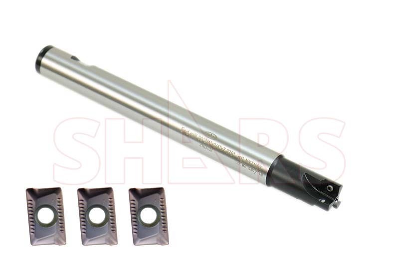 Shars 3/4" 3 Flute 90 Degree Indexable End Mill + 3pc APKT Insert P[