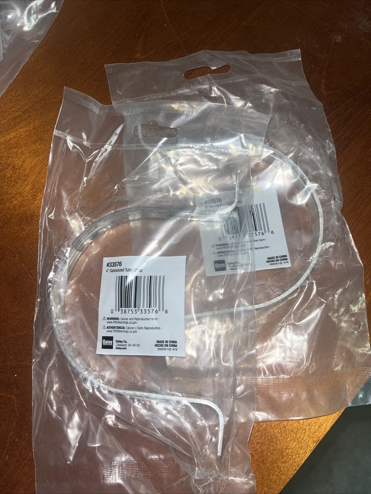 Oatey Galvanized  2-Hole Tube Strap 4" 2pack