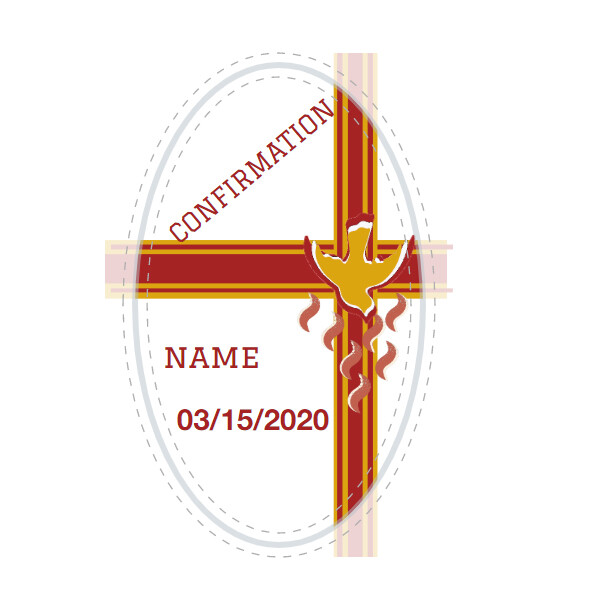 CONFIRMATION CONFIRMACION NAME'S PERSONALIZED STICKER DIFFERENT SIZES NEW !!!