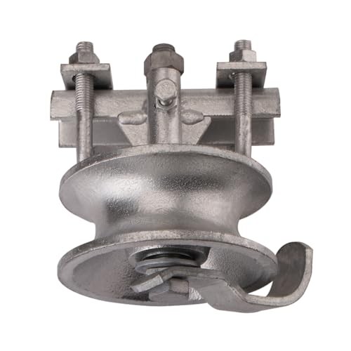 Sliding Gate Rollers, 5" Rear Pipe Track Wheels for Chain Link Double U-2 Pack