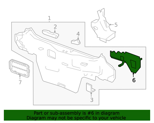 Genuine GM Rear End Panel Extension 94516178