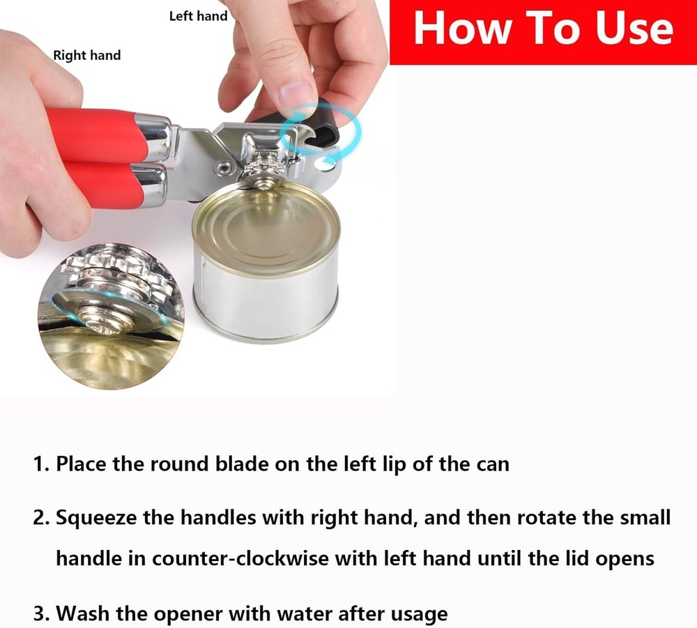 Left Handed Can Opener & Bottle Openers Lefty Kitchen Tools Utensils