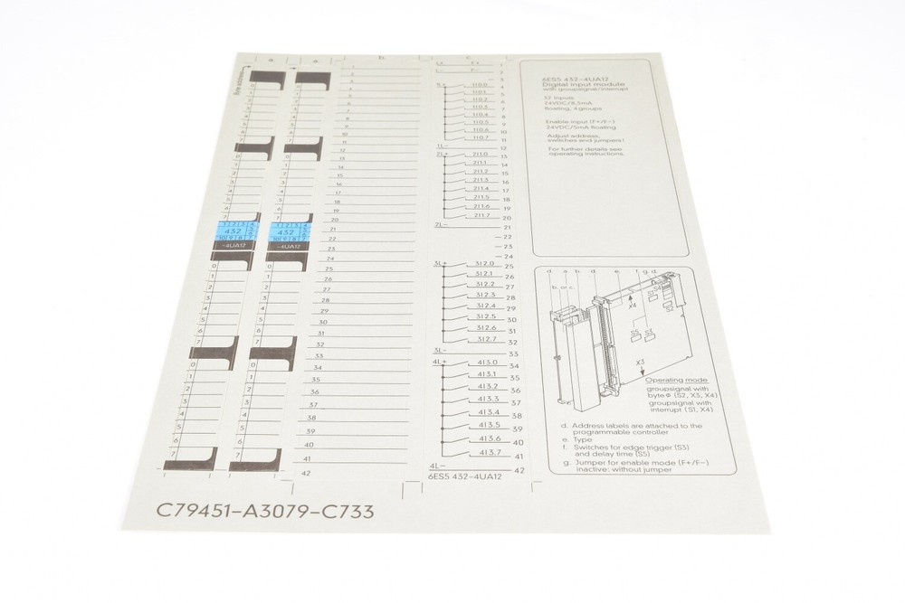 SIEMENS 6ES5432-4UA12, Digital input module, E03
