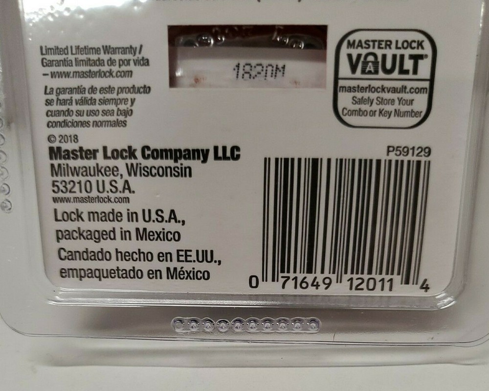 Master Lock Level 3 General Security Padlock #1500D
