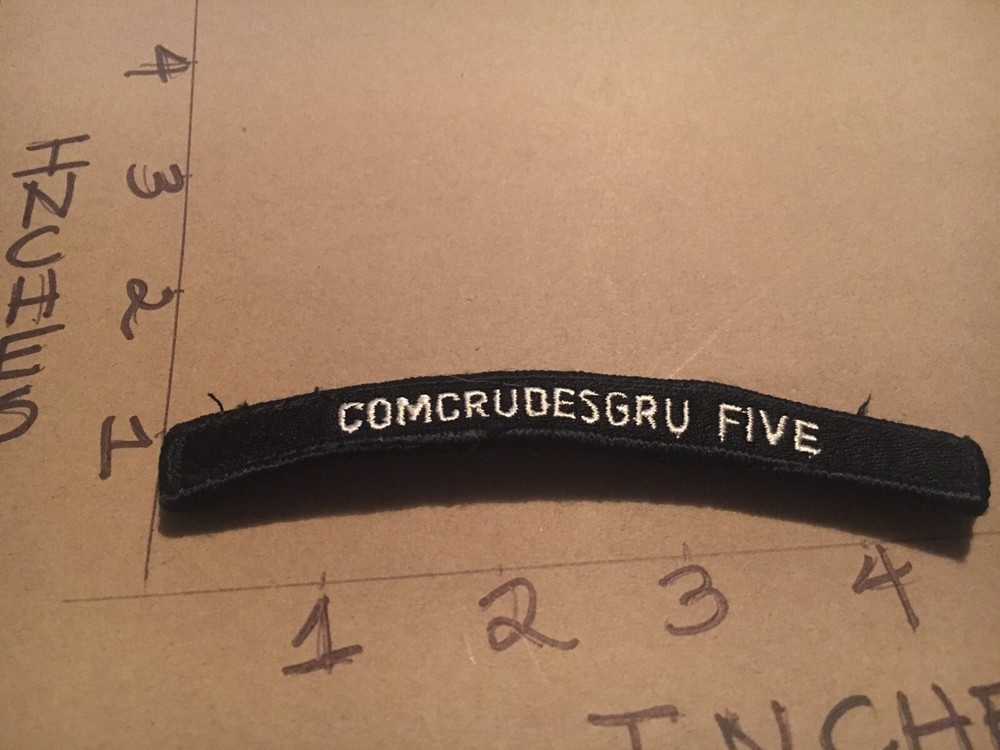 US NAVY SHOULDER STRIP TAB rocker Patch COMCRUDESGRU FIVE