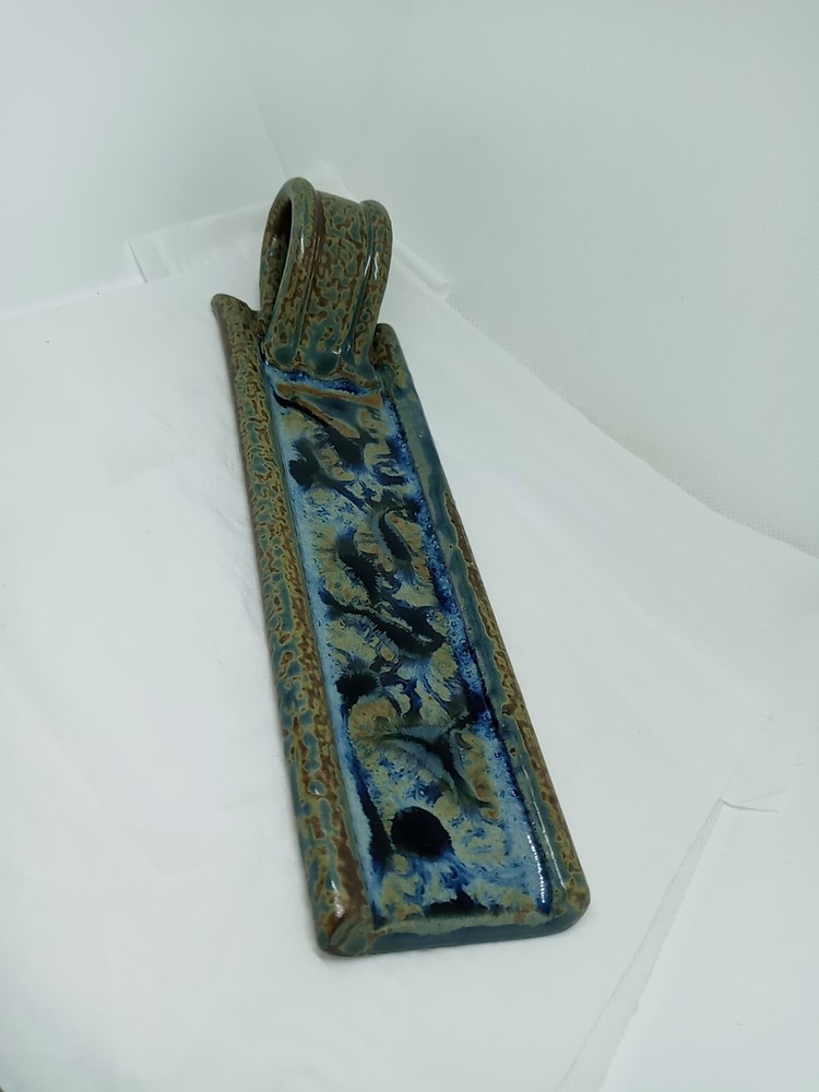 Vtg. Glazed Ceramic Incense Holder . Signed Ray