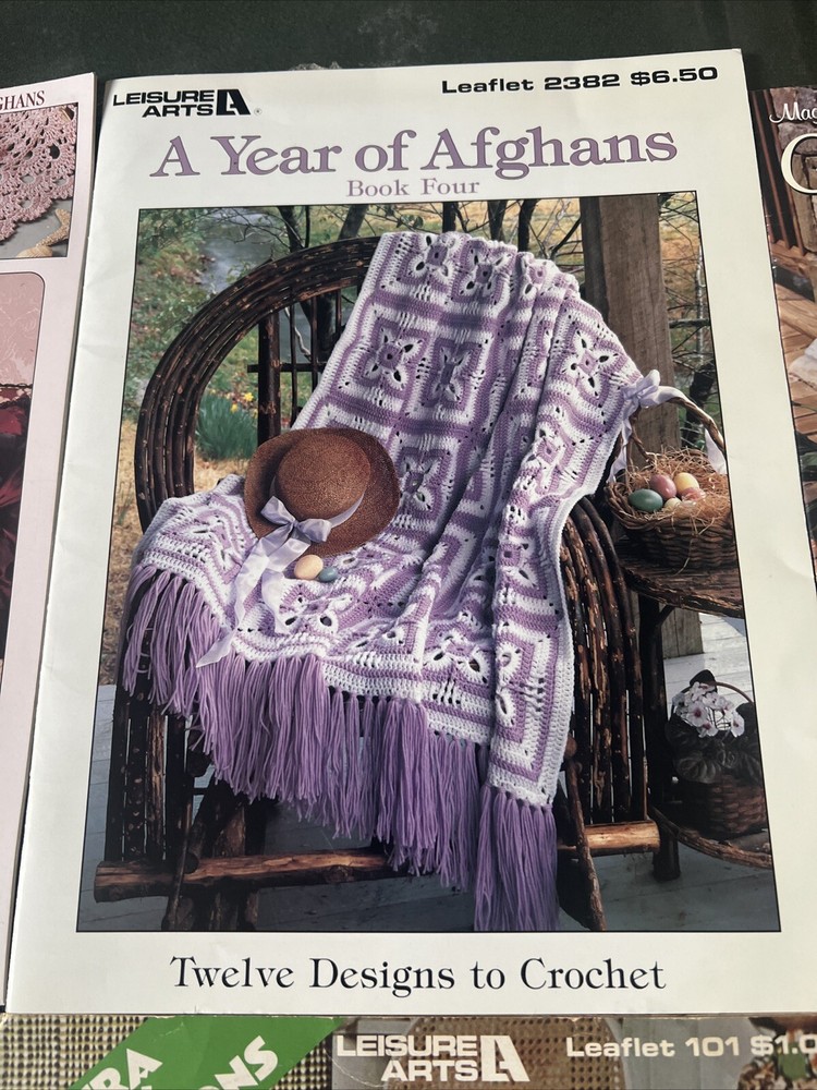 Leisure Arts Absolutely Gorgeous Sentimental Shells Plus 5 Other Afghan Patterns