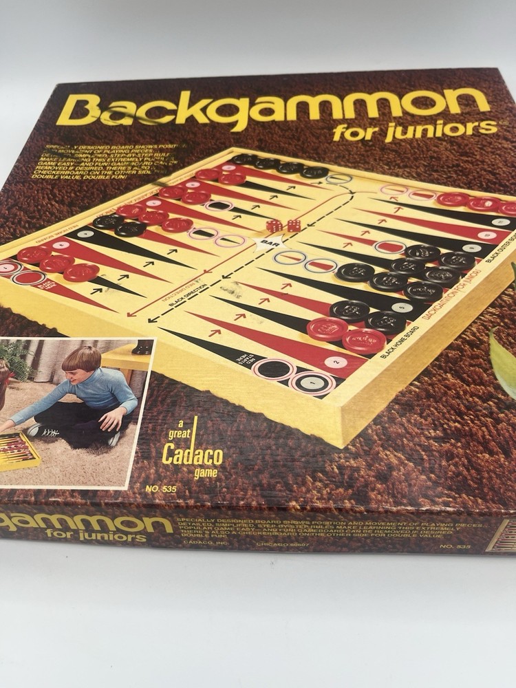 Backgammon For Juniors 1977 “A Great Cadaco Game” No 535