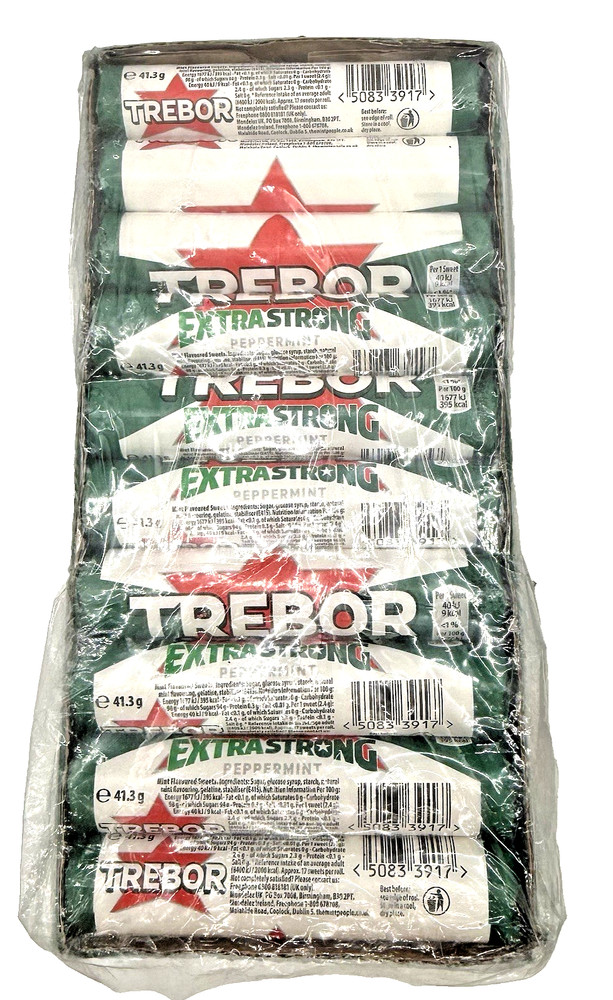 Trebor Extra Strong Peppermint Mints Roll Pack of 40