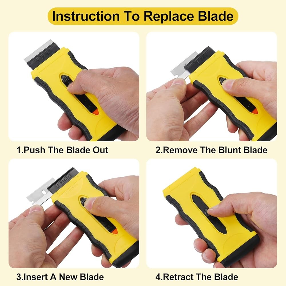 Oven Blade Scraper Tool For Glass Stove Scraper Tool, -End