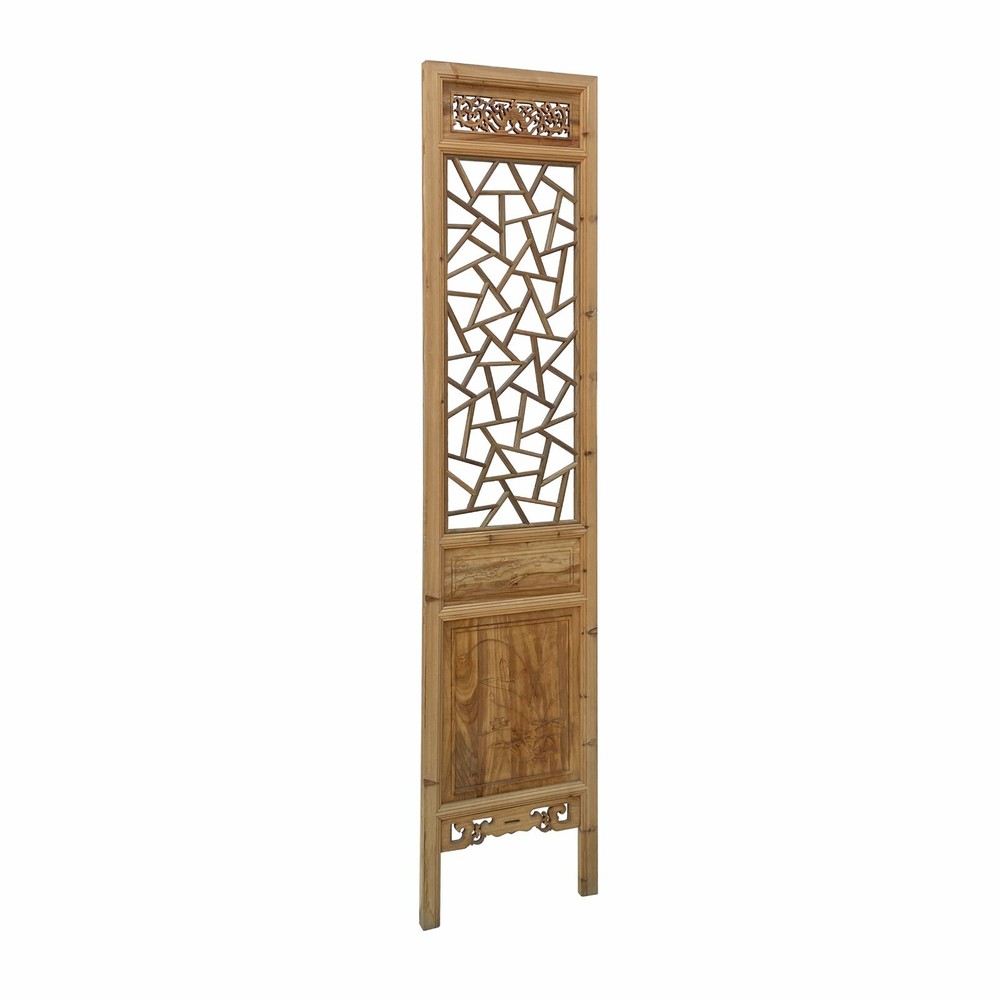 Chinese Lattice Pattern Theme 4 Wood Panel Floor Screen Set cs7037