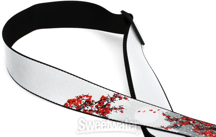 Levy's MPD2 Polyester Guitar Strap - Cherry Blossoms & Snow