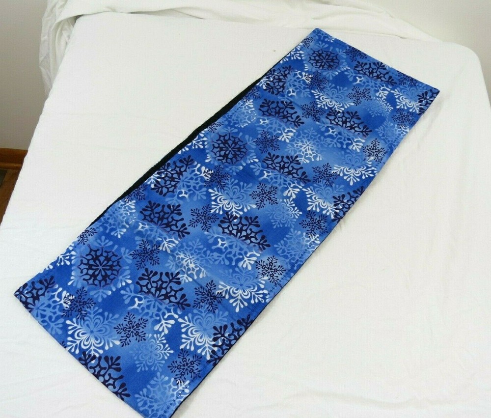 Handmade Snowflake Table Runner Size 63 X 11.5 Blue
