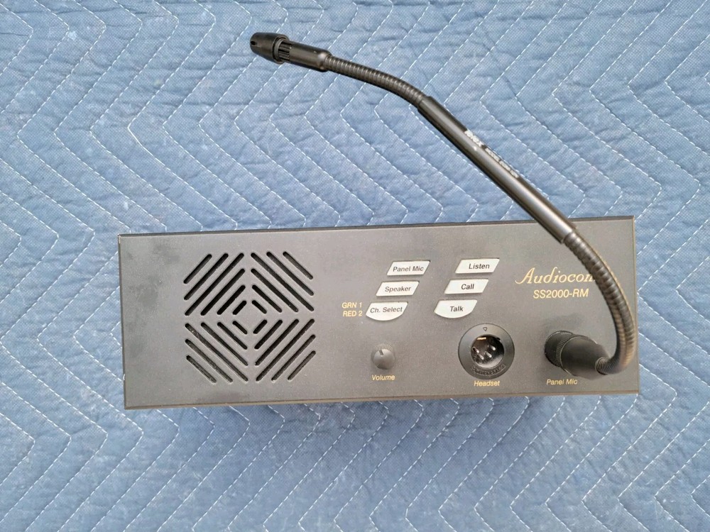 Telex Audiocom SS2000 Intercom Dual-Channel Speaker Station W/ Mic - UNTESTED