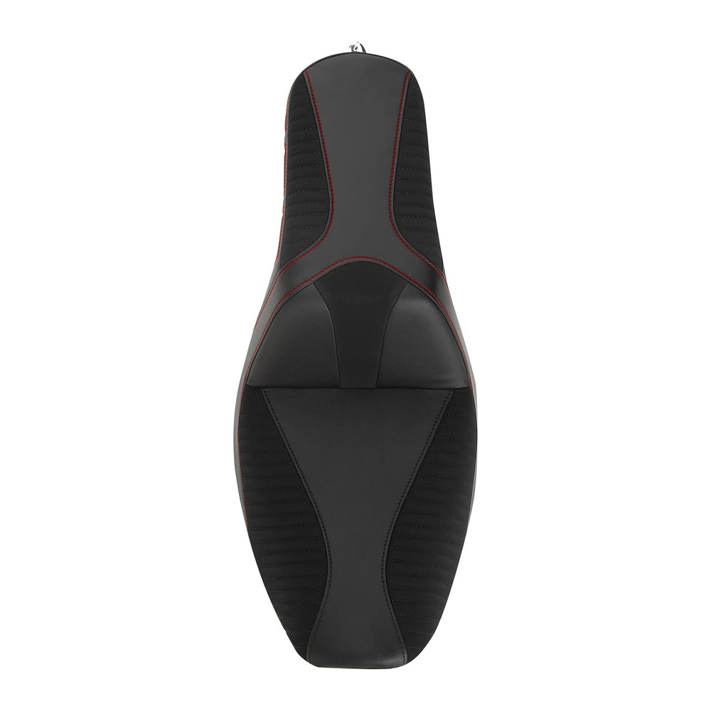 Microfiber Leather Dyna Motorcycle Seat 2006-2017 Red Stitching