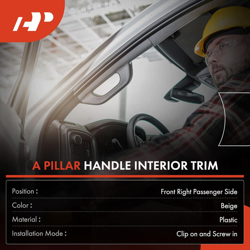 a Pillar Grab Handle Front Right Passenger Side Compatible with 2002-2010 Dodge